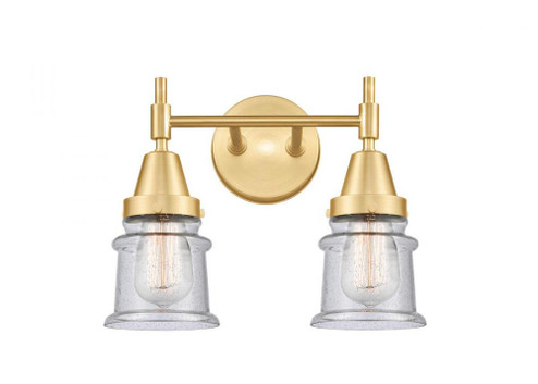 Canton - 2 Light - 14 inch - Satin Gold - Bath Vanity Light (3442|447-2W-SG-G184S-LED)