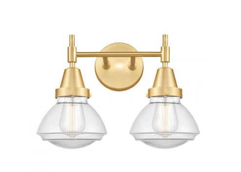 Olean - 2 Light - 16 inch - Satin Gold - Bath Vanity Light (3442|447-2W-SG-G322)