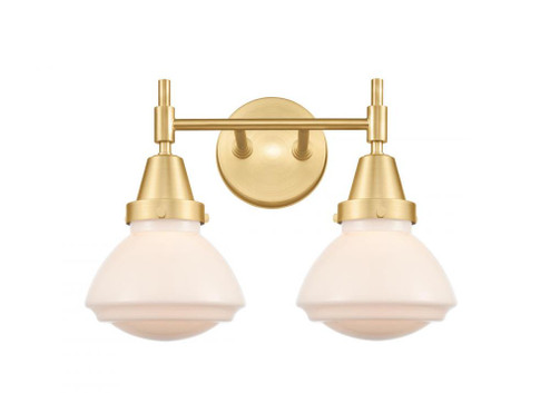 Olean - 2 Light - 16 inch - Satin Gold - Bath Vanity Light (3442|447-2W-SG-G321-LED)