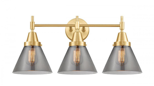 Cone - 3 Light - 26 inch - Satin Gold - Bath Vanity Light (3442|447-3W-SG-G43)