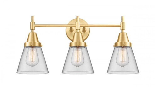 Cone - 3 Light - 24 inch - Satin Gold - Bath Vanity Light (3442|447-3W-SG-G62-LED)