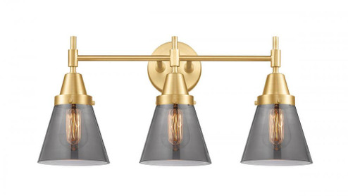 Cone - 3 Light - 24 inch - Satin Gold - Bath Vanity Light (3442|447-3W-SG-G63-LED)