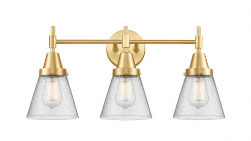 Cone - 3 Light - 24 inch - Satin Gold - Bath Vanity Light (3442|447-3W-SG-G64-LED)