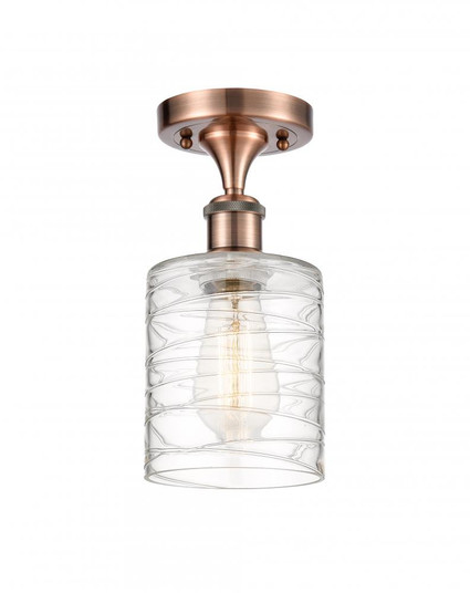 Cobbleskill - 1 Light - 5 inch - Antique Copper - Semi-Flush Mount (3442|516-1C-AC-G1113)