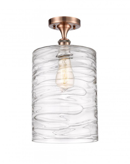 Cobbleskill - 1 Light - 9 inch - Antique Copper - Semi-Flush Mount (3442|516-1C-AC-G1113-L-LED)