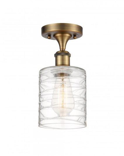 Cobbleskill - 1 Light - 5 inch - Brushed Brass - Semi-Flush Mount (3442|516-1C-BB-G1113-LED)