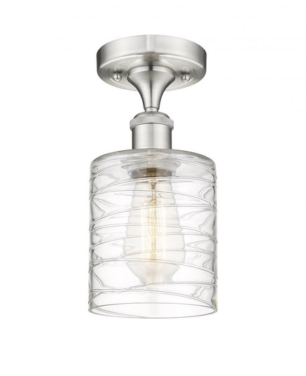 Cobbleskill - 1 Light - 5 inch - Brushed Satin Nickel - Semi-Flush Mount (3442|516-1C-SN-G1113)