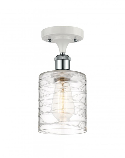 Cobbleskill - 1 Light - 5 inch - White Polished Chrome - Semi-Flush Mount (3442|516-1C-WPC-G1113-LED)