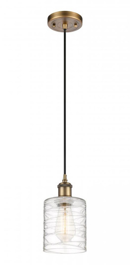 Cobbleskill - 1 Light - 5 inch - Brushed Brass - Cord hung - Mini Pendant (3442|516-1P-BB-G1113)