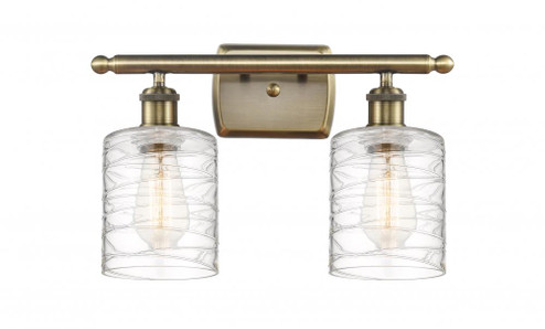 Cobbleskill - 2 Light - 15 inch - Antique Brass - Bath Vanity Light (3442|516-2W-AB-G1113-LED)