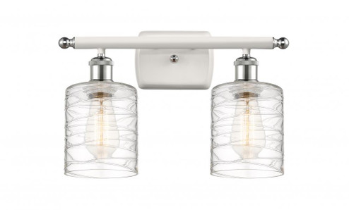 Cobbleskill - 2 Light - 15 inch - White Polished Chrome - Bath Vanity Light (3442|516-2W-WPC-G1113-LED)