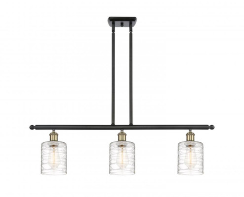 Cobbleskill - 3 Light - 36 inch - Black Antique Brass - Stem hung - Island Light (3442|516-3I-BAB-G1113-LED)