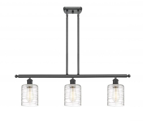 Cobbleskill - 3 Light - 36 inch - Matte Black - Stem hung - Island Light (3442|516-3I-BK-G1113)