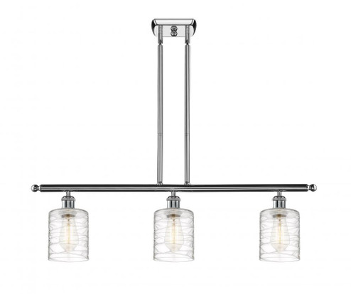 Cobbleskill - 3 Light - 36 inch - Polished Chrome - Stem hung - Island Light (3442|516-3I-PC-G1113-LED)
