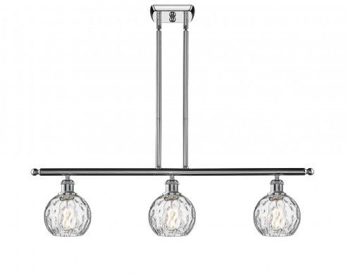 Athens Water Glass - 3 Light - 36 inch - Polished Chrome - Cord hung - Island Light (3442|516-3I-PC-G1215-6)