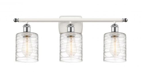 Cobbleskill - 3 Light - 25 inch - White Polished Chrome - Bath Vanity Light (3442|516-3W-WPC-G1113-LED)