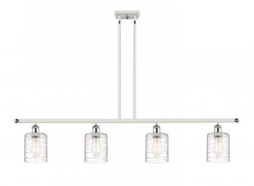 Cobbleskill - 4 Light - 48 inch - White Polished Chrome - Stem hung - Island Light (3442|516-4I-WPC-G1113-LED)