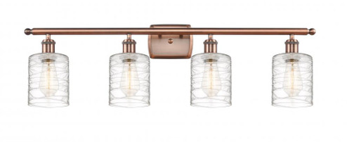 Cobbleskill - 4 Light - 35 inch - Antique Copper - Bath Vanity Light (3442|516-4W-AC-G1113)