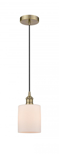 Cobbleskill - 1 Light - 5 inch - Antique Brass - Cord hung - Mini Pendant (3442|616-1P-AB-G111-LED)