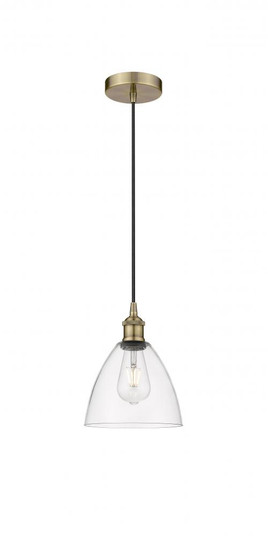 Bristol - 1 Light - 8 inch - Antique Brass - Cord hung - Mini Pendant (3442|616-1P-AB-GBD-752-LED)