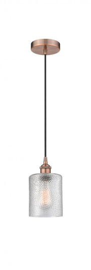 Cobbleskill - 1 Light - 5 inch - Antique Copper - Cord hung - Mini Pendant (3442|616-1P-AC-G112)