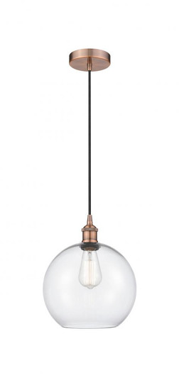Athens - 1 Light - 10 inch - Antique Copper - Cord hung - Mini Pendant (3442|616-1P-AC-G122-10)