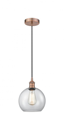 Athens - 1 Light - 8 inch - Antique Copper - Cord hung - Mini Pendant (3442|616-1P-AC-G122-8)