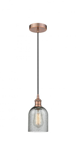 Caledonia - 1 Light - 5 inch - Antique Copper - Cord hung - Mini Pendant (3442|616-1P-AC-G257-LED)