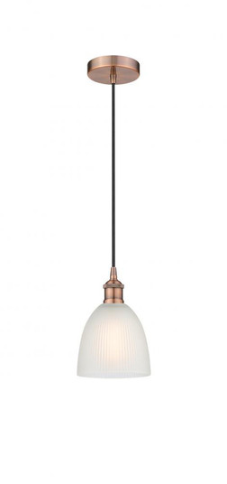 Castile - 1 Light - 6 inch - Antique Copper - Cord hung - Mini Pendant (3442|616-1P-AC-G381)