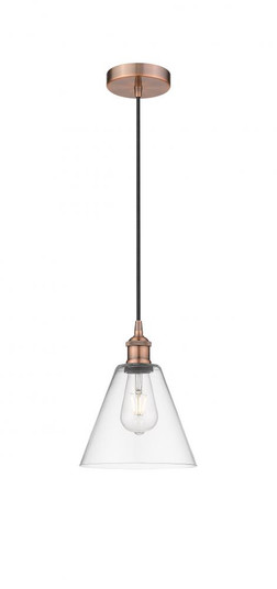 Berkshire - 1 Light - 8 inch - Antique Copper - Cord hung - Mini Pendant (3442|616-1P-AC-GBC-82)