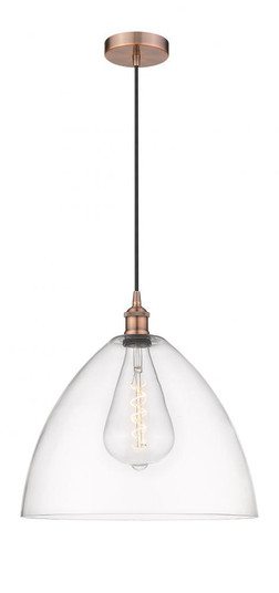 Bristol - 1 Light - 16 inch - Antique Copper - Cord hung - Pendant (3442|616-1P-AC-GBD-162-LED)