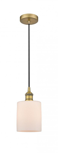 Cobbleskill - 1 Light - 5 inch - Brushed Brass - Cord hung - Mini Pendant (3442|616-1P-BB-G111)