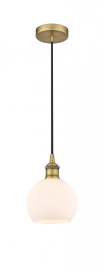 Athens - 1 Light - 6 inch - Brushed Brass - Cord hung - Mini Pendant (3442|616-1P-BB-G121-6)