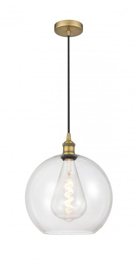 Athens - 1 Light - 12 inch - Brushed Brass - Cord hung - Mini Pendant (3442|616-1P-BB-G122-12-LED)