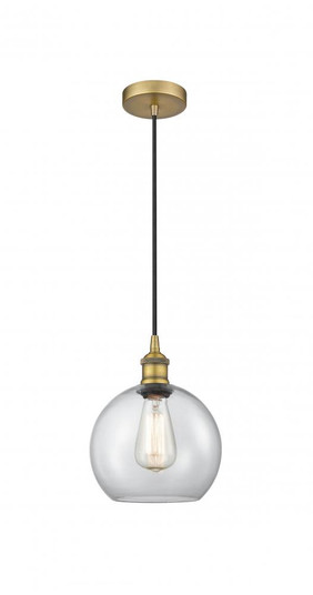 Athens - 1 Light - 8 inch - Brushed Brass - Cord hung - Mini Pendant (3442|616-1P-BB-G122-8)