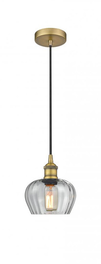 Fenton - 1 Light - 7 inch - Brushed Brass - Cord hung - Mini Pendant (3442|616-1P-BB-G92-LED)