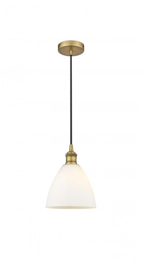 Bristol - 1 Light - 8 inch - Brushed Brass - Cord hung - Mini Pendant (3442|616-1P-BB-GBD-751-LED)