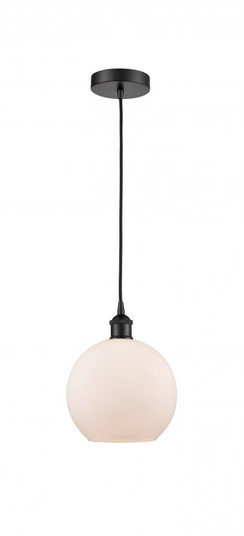 Athens - 1 Light - 8 inch - Matte Black - Cord hung - Mini Pendant (3442|616-1P-BK-G121-8)