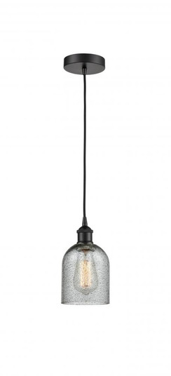 Caledonia - 1 Light - 5 inch - Matte Black - Cord hung - Mini Pendant (3442|616-1P-BK-G257)