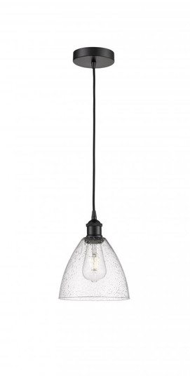 Bristol - 1 Light - 8 inch - Matte Black - Cord hung - Mini Pendant (3442|616-1P-BK-GBD-754-LED)