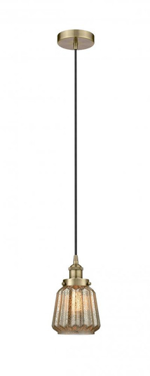 Chatham - 1 Light - 7 inch - Antique Brass - Cord hung - Mini Pendant (3442|616-1PH-AB-G146-LED)