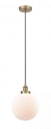 Beacon - 1 Light - 10 inch - Antique Brass - Cord hung - Mini Pendant (3442|616-1PH-AB-G201-10)