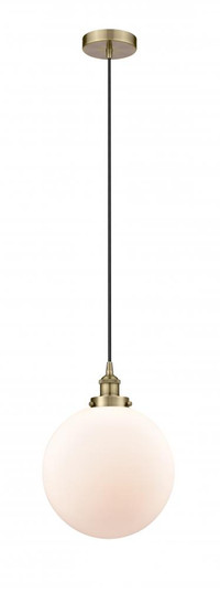 Beacon - 1 Light - 12 inch - Antique Brass - Cord hung - Mini Pendant (3442|616-1PH-AB-G201-12)