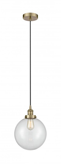 Beacon - 1 Light - 10 inch - Antique Brass - Cord hung - Mini Pendant (3442|616-1PH-AB-G202-10)