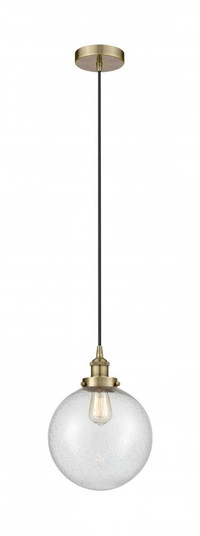 Beacon - 1 Light - 10 inch - Antique Brass - Cord hung - Mini Pendant (3442|616-1PH-AB-G204-10-LED)