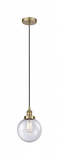 Beacon - 1 Light - 8 inch - Antique Brass - Cord hung - Mini Pendant (3442|616-1PH-AB-G204-8)