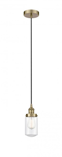 Dover - 1 Light - 5 inch - Antique Brass - Cord hung - Mini Pendant (3442|616-1PH-AB-G312-LED)