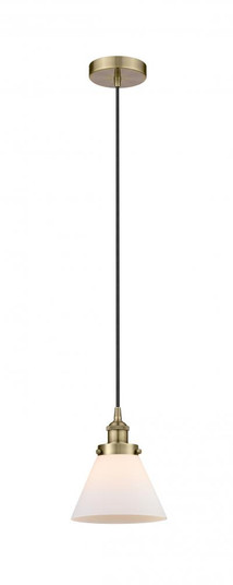 Cone - 1 Light - 8 inch - Antique Brass - Cord hung - Mini Pendant (3442|616-1PH-AB-G41-LED)