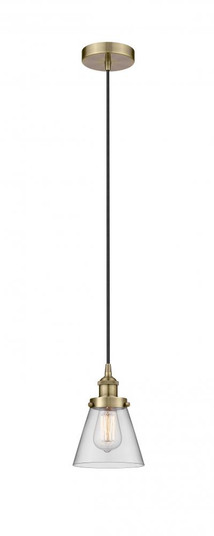 Cone - 1 Light - 6 inch - Antique Brass - Cord hung - Mini Pendant (3442|616-1PH-AB-G62-LED)