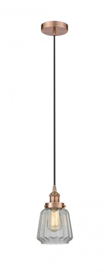 Chatham - 1 Light - 7 inch - Antique Copper - Cord hung - Mini Pendant (3442|616-1PH-AC-G142-LED)